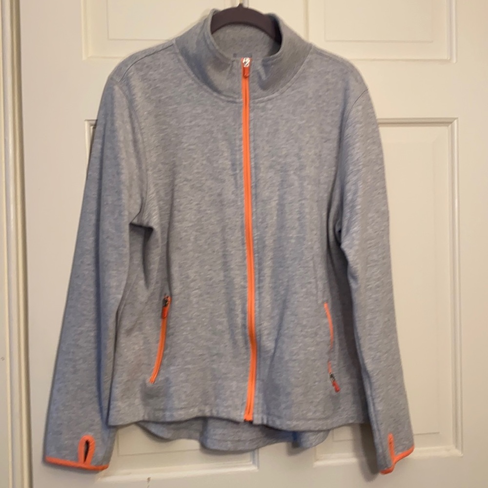.GapFit Sweatshirt.  Zipper front, Gray, Size XL